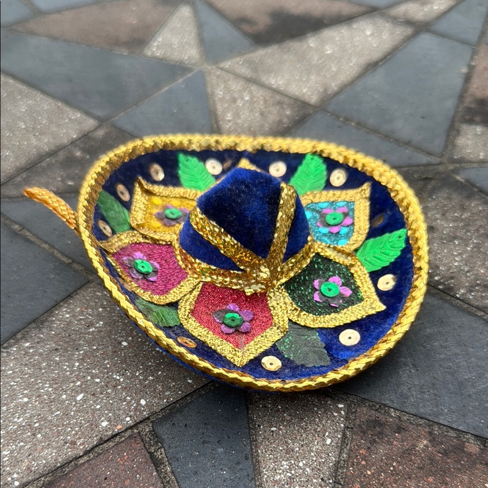 Colorful Embroidered Mini Sombrero